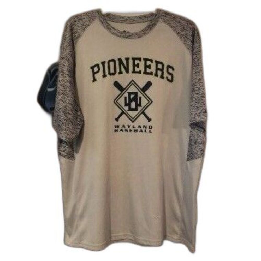 Badger Wayland Baptist Pioneers Baseball Jersey Shirt Mens XL 38 Gray WBU